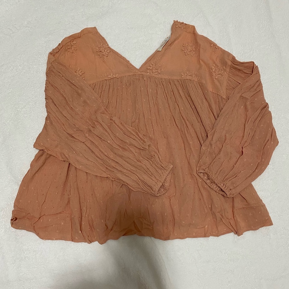 Long Sleeve Pink Lela Sky blouse